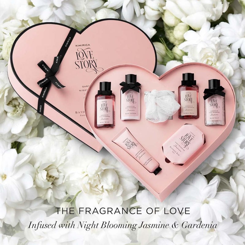 KIMIRICA Gift Set Love Story Moment For Women Men Luxury Bath And Body Care Set For Husband Wife Birthday Gift KitsAnniversary To Pamper Your Loved Ones For All Occasion AgesPack Of 7 - Image 3