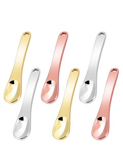 WLLHYF WLLHYF Mini Metal Makeup Spatula Skin Care Cosmetic Spoon Reusable Applicator Beauty Scoop for Facial Cosmetic for Face Mask Cream Lotions Moisturizers 