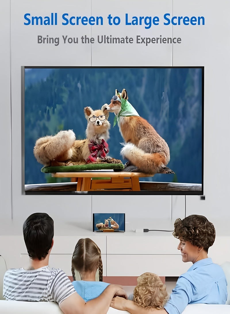 فلوينغ محول USB C إلى HDMI لأجهزة Samsung، محول Type-C إلى HDMI 4K، محول USB C HDMI للشحن السريع 100 وات، محول USB C Digital AV موصل شاشة متزامن لأجهزة iPhone 15/15 Pro/16/16 Pro، MacBook، S24، Dell - Image 5