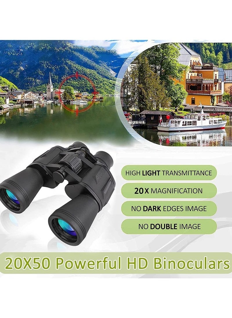 Generic 20x50 Professional Binoculars for Adults – Powerful Binoculars for Travel, Bird Watching, Hunting, Sports, Wildlife, and Concerts (Black)  - Image 2