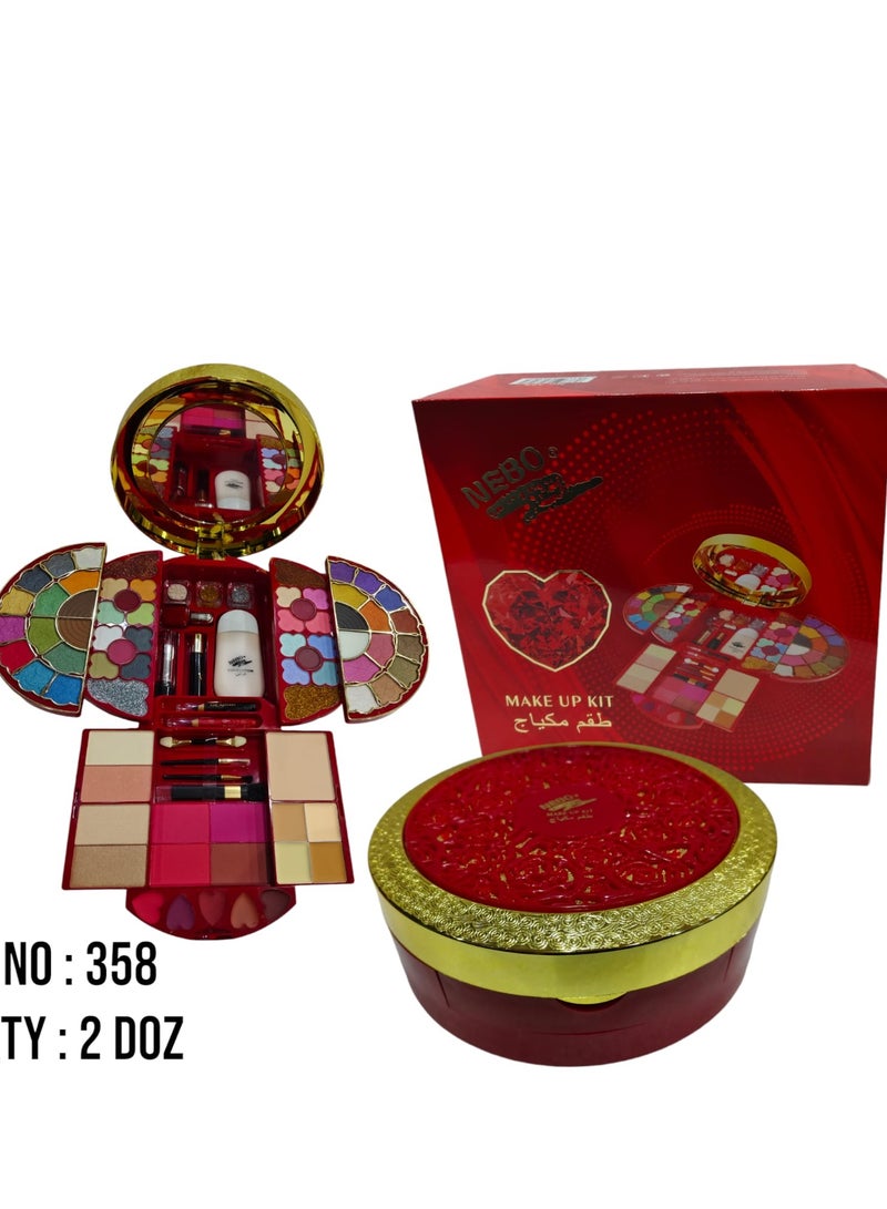 NEBO All-in-one multi-purpose red makeup kit medium size