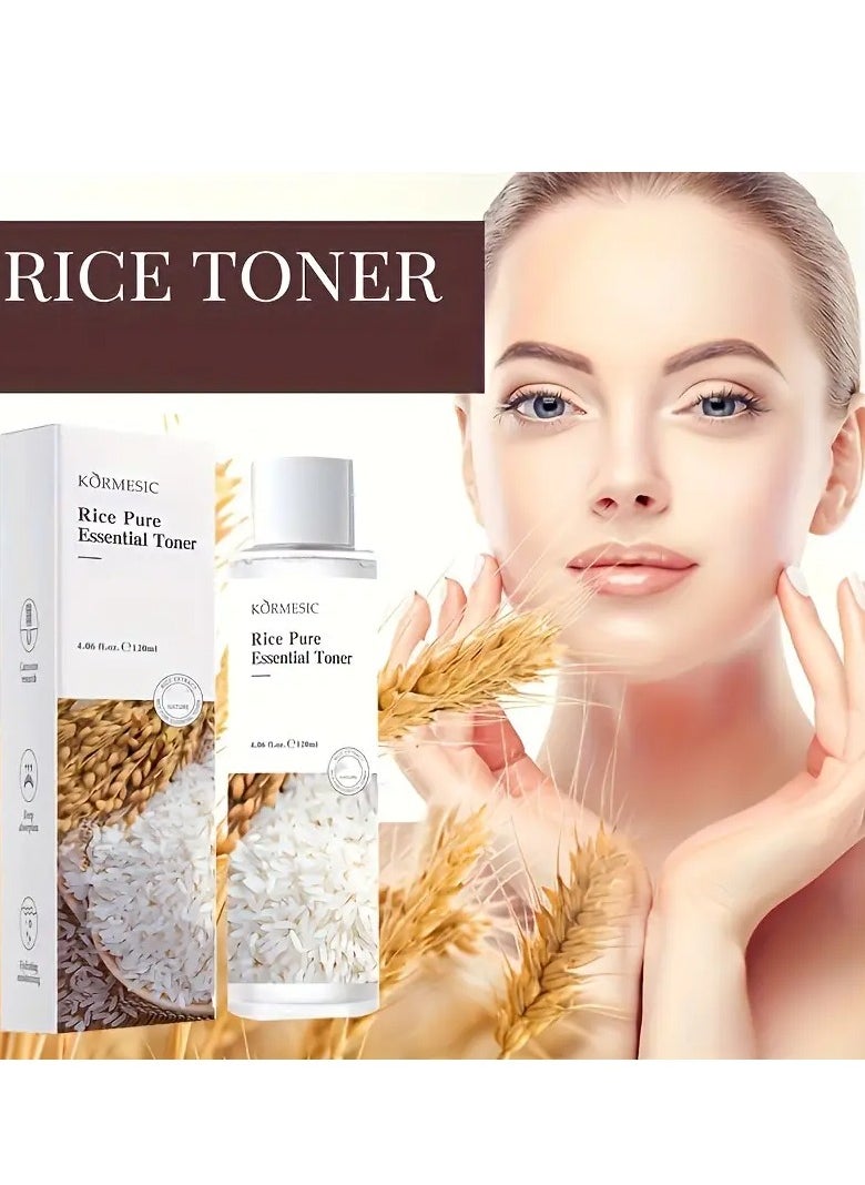 Rice Pure Essential Toner Brightens Skin toner Relieves Dryness Anti Wrinkle and Hydrating 120ml - https://f.nooncdn.com/p/pzsku/Z667DD22117103AD8EF6CZ/45/_/1731748150/d76d3cde-632b-4af6-93f4-b75f3f82521c.jpg?format=jpg&width=original