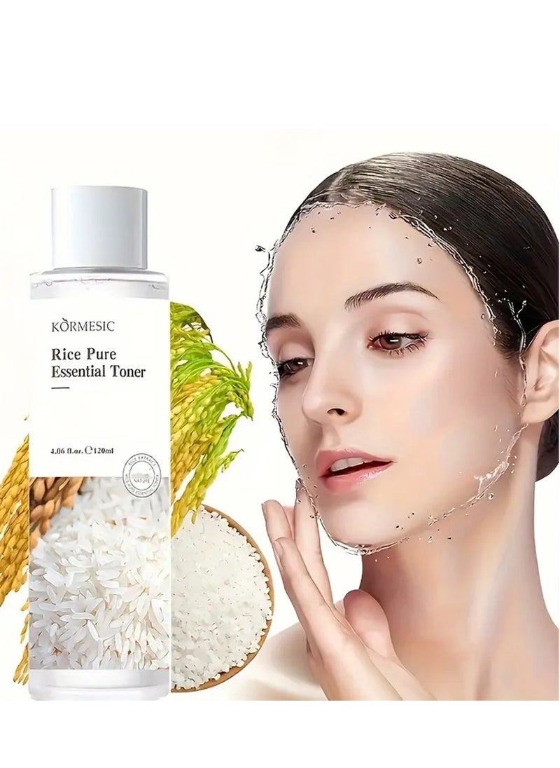 Kormesic Rice Pure Essential Toner Brightens Skin toner Relieves Dryness Anti Wrinkle and Hydrating 120ml  - Image 3