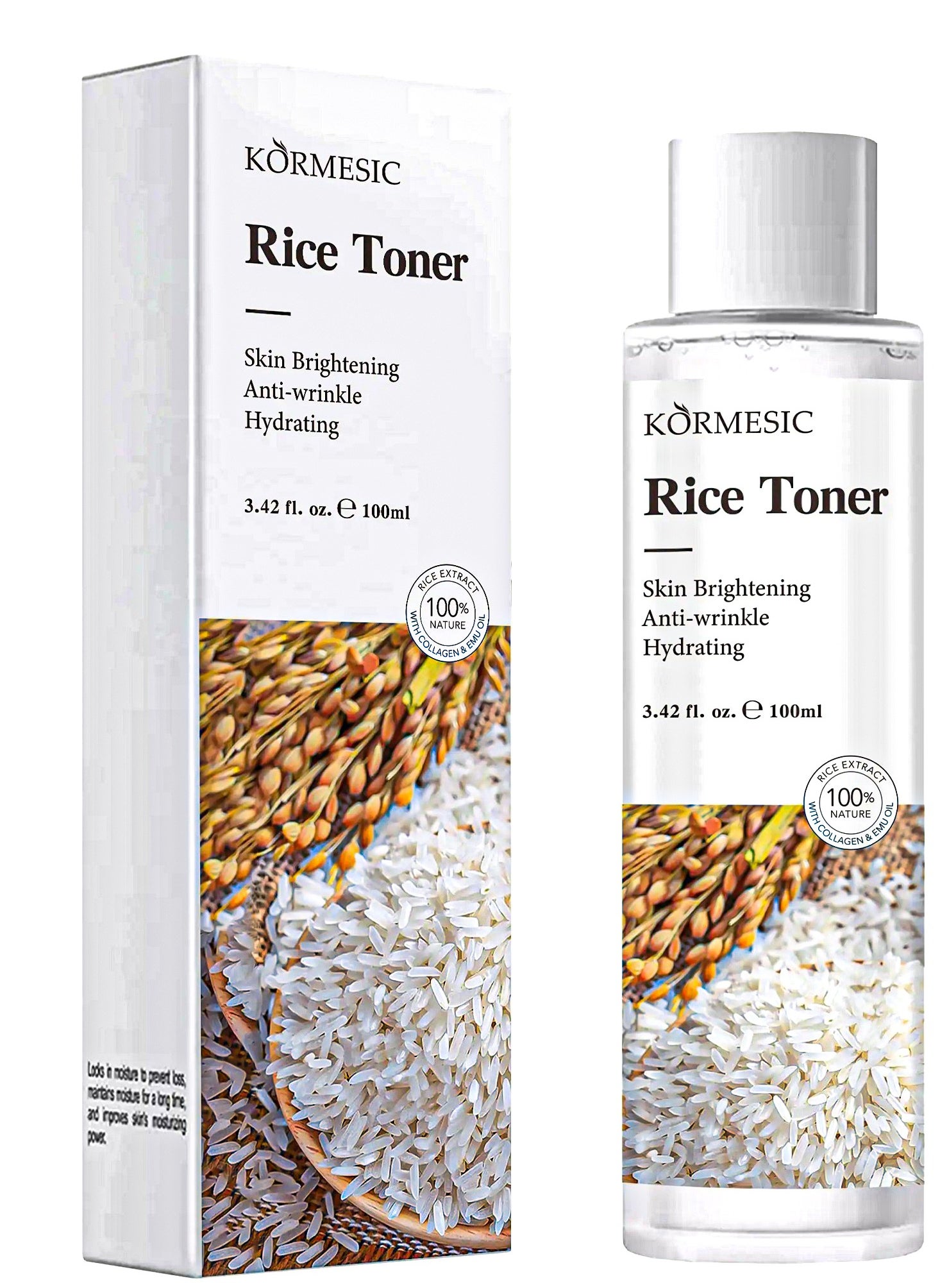 Rice Pure Essential Toner Brightens Skin toner Relieves Dryness Anti Wrinkle and Hydrating 120ml - https://f.nooncdn.com/p/pzsku/Z667DD22117103AD8EF6CZ/45/_/1736589062/25f6b072-896a-496c-98f6-08a7aac28da3.jpg?format=jpg&width=original