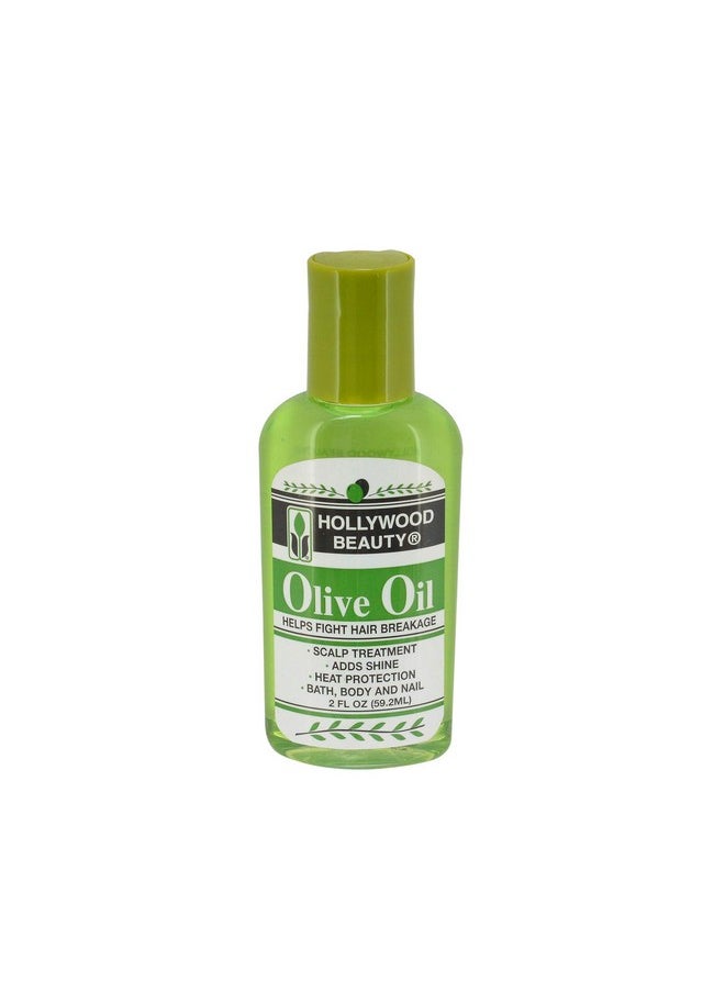 Hollywood Beauty Olive Hair Oil, 2 Oz - Fights Hair Breakage, Adds Shine, Heat Protection, Moisturizes Hair & Skin, Antioxidant-Rich  - Image 1