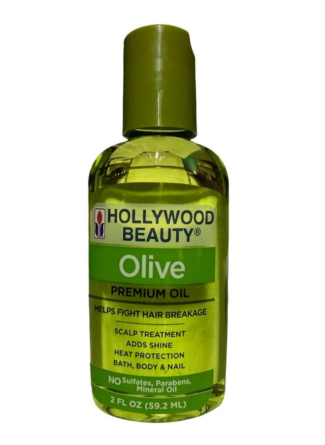 Hollywood Beauty Olive Hair Oil, 2 Oz - Fights Hair Breakage, Adds Shine, Heat Protection, Moisturizes Hair & Skin, Antioxidant-Rich  - Image 2