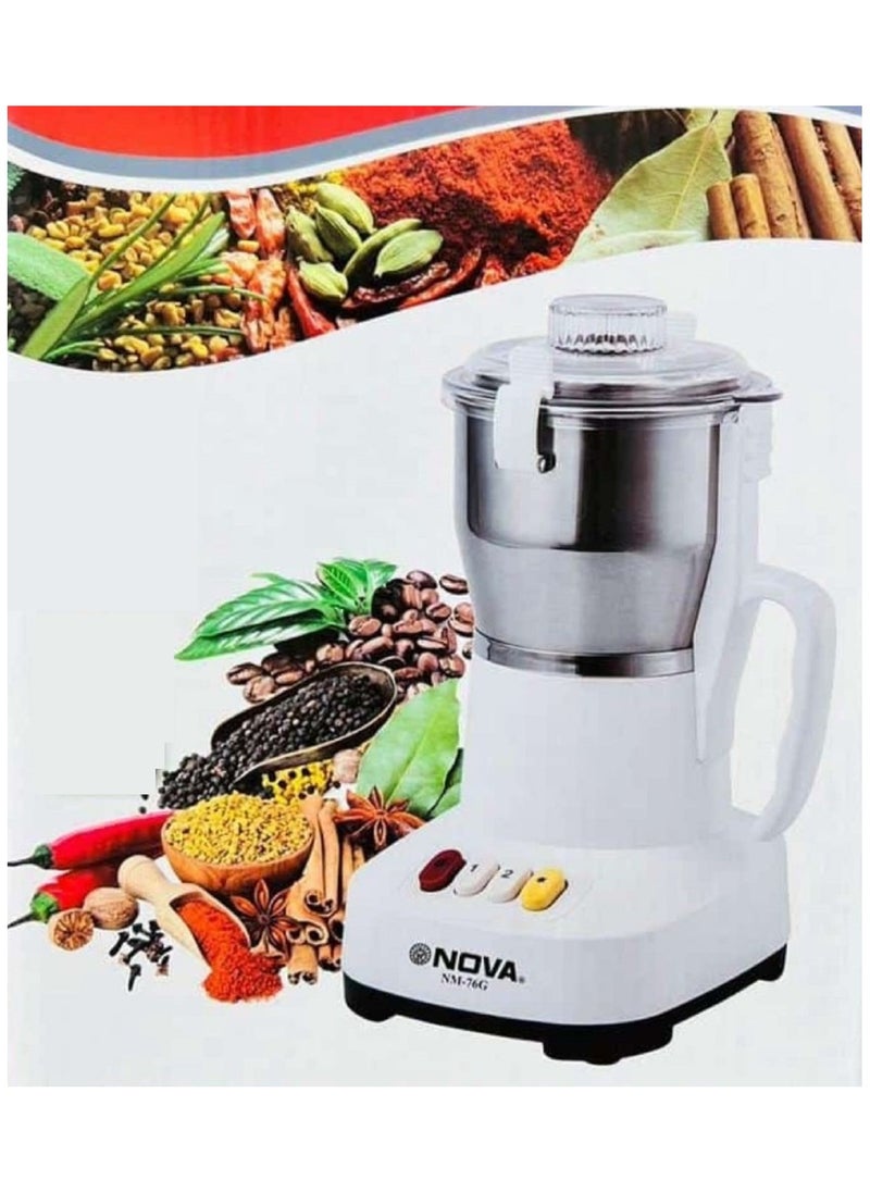 NOVA Multi-Functional Coffee & Spices Grinder with 800-Watts – Powerful Stainless Steel Blades, Multiple Speed Settings, Secure Lid Lock, Ideal for Coffee Beans, Spices & Nuts"  - Image 2