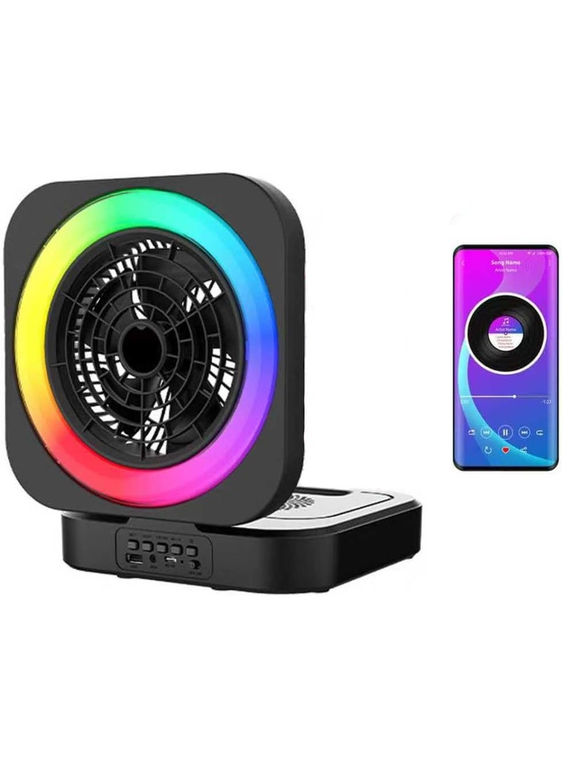Wireless Bluetooth speaker with a mini fan and USB port - Image 1