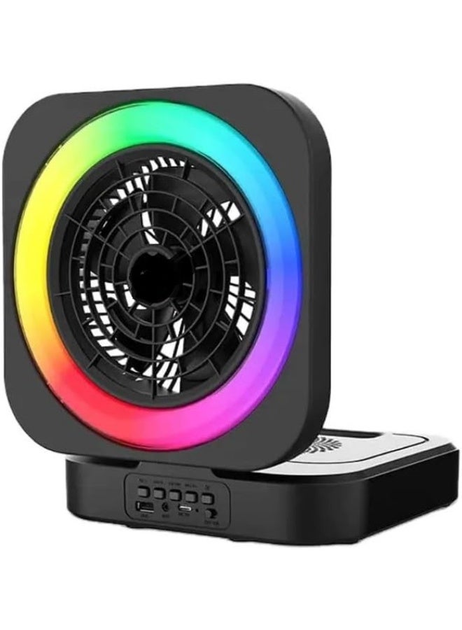 Wireless Bluetooth speaker with a mini fan and USB port - Image 3