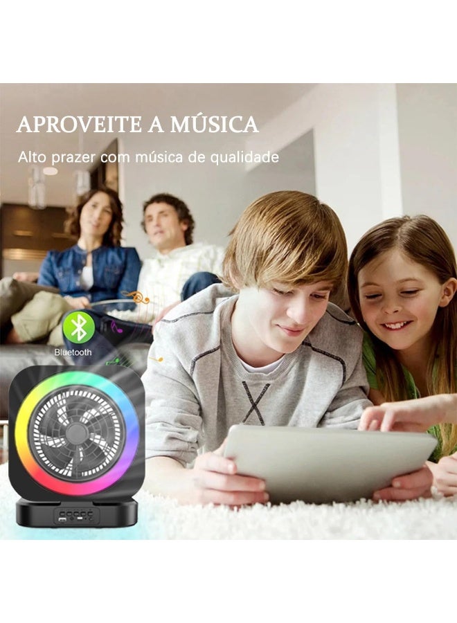 Wireless Bluetooth speaker with a mini fan and USB port - Image 4