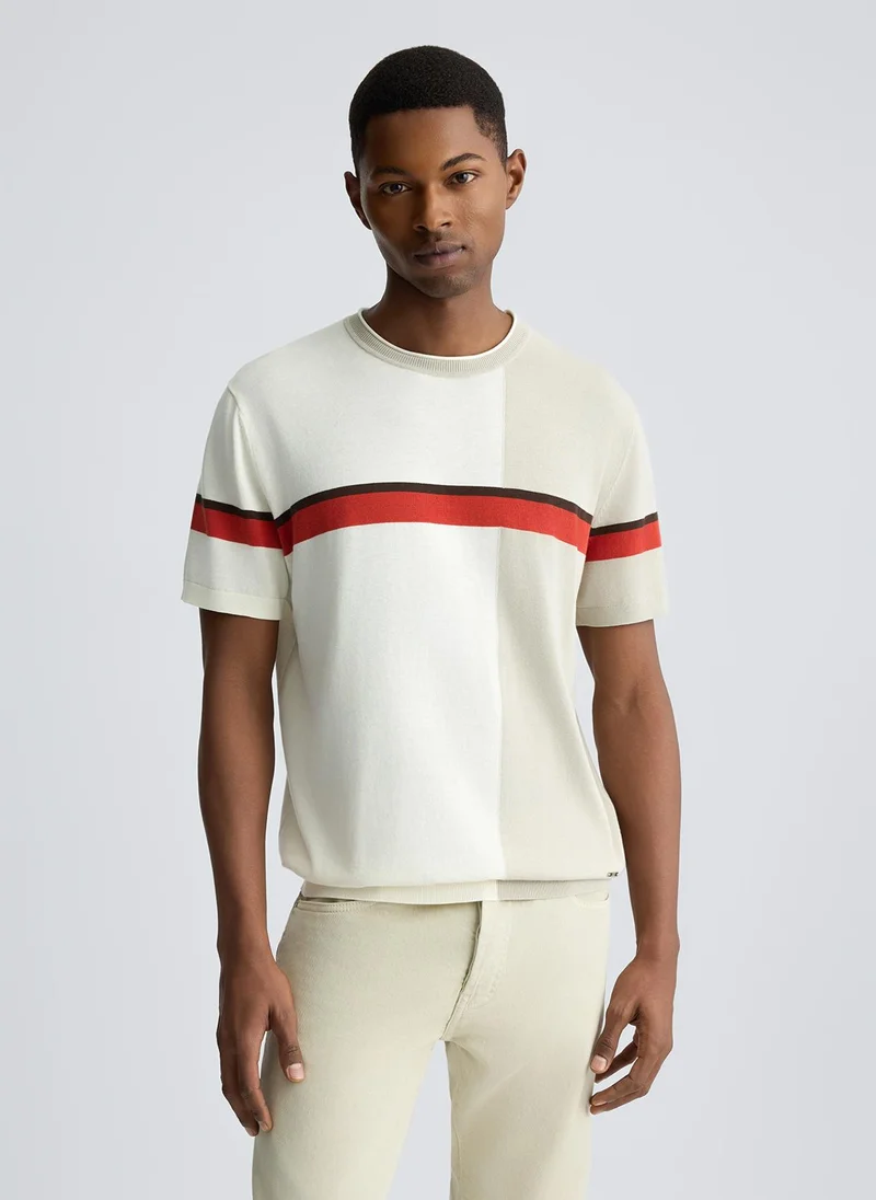 ليو جو تيشيرت محبوك رمادي