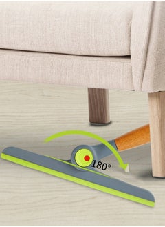 SYOSI 2 Pack Foldable Window Squeegee Cleaner Tool Multipurpose Wooden Handle Rubber Wiper Blades for Bathroom Cleaning  - Image 4
