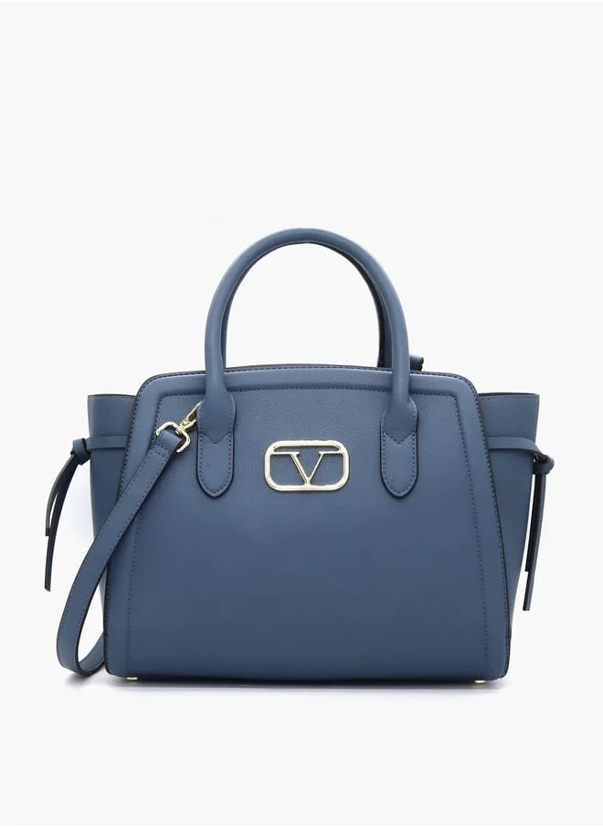 V إيطاليا Solid Shopper Bag with Adjustable Strap