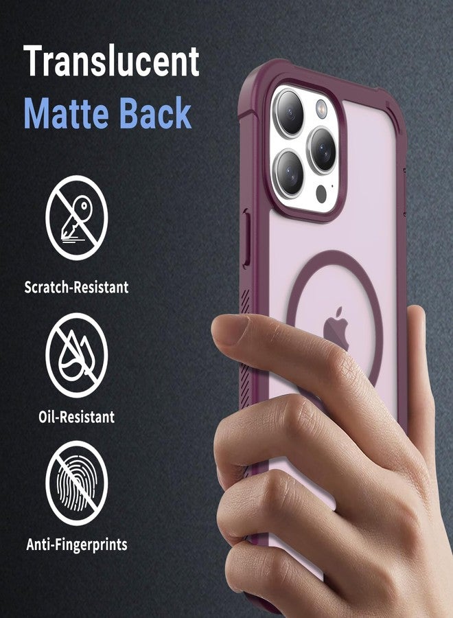 jaroco for iPhone 13 Pro Max case, [Compatible with MagSafe][Military Grade Drop Protection][Heavy Duty Protection][Non-Slip][Shockproof] 2-Layer Durable Bumper Phone Case 6.7''-Wine Red - Image 5