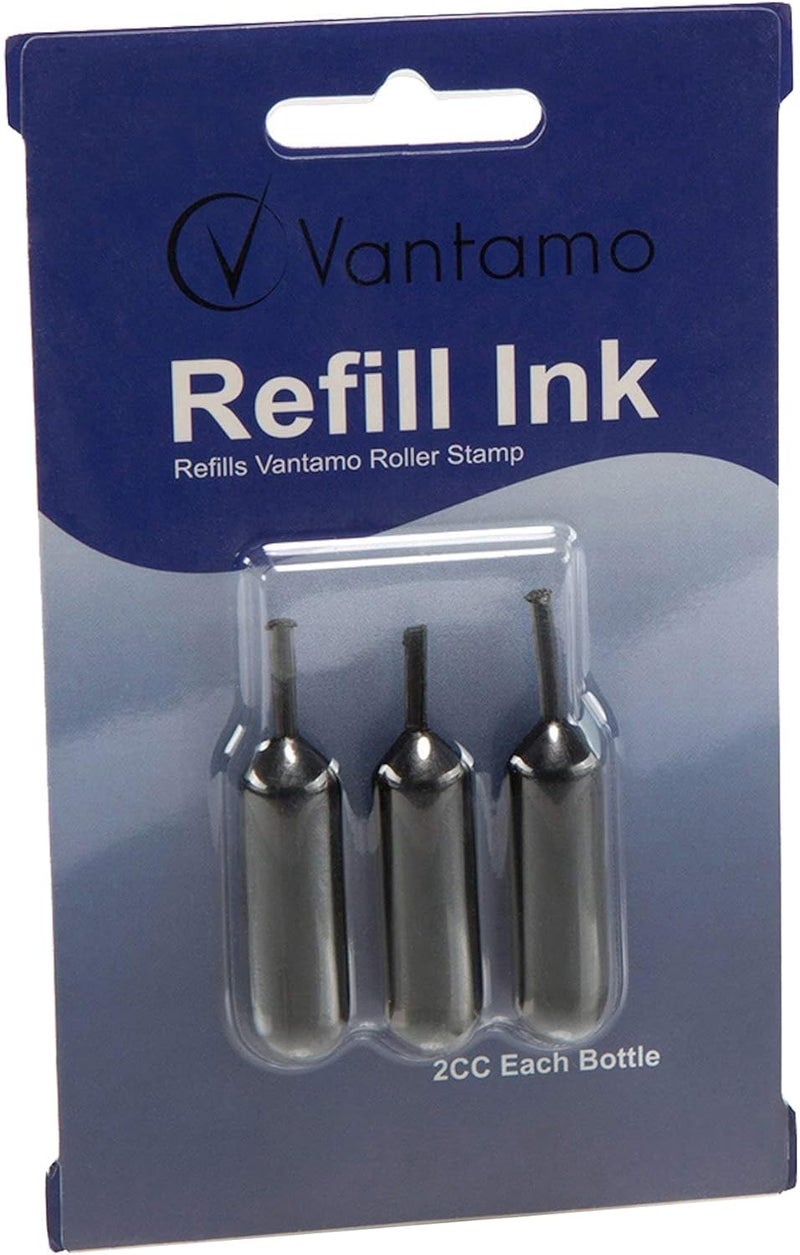 Vantamo 3-Pack Refills for Confidential Identity Theft Protection Roller Stamp Wide - Image 1