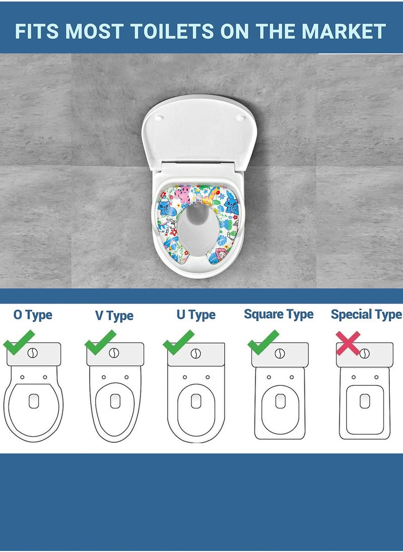 RENOVO - RENOVO Portable Baby Potty Seat for Kids 1-3 Years Cushioned Potty Training Non-Slip Potty Sitting Ring with Handles Fits Round & Oval Western Toilet - Image 1