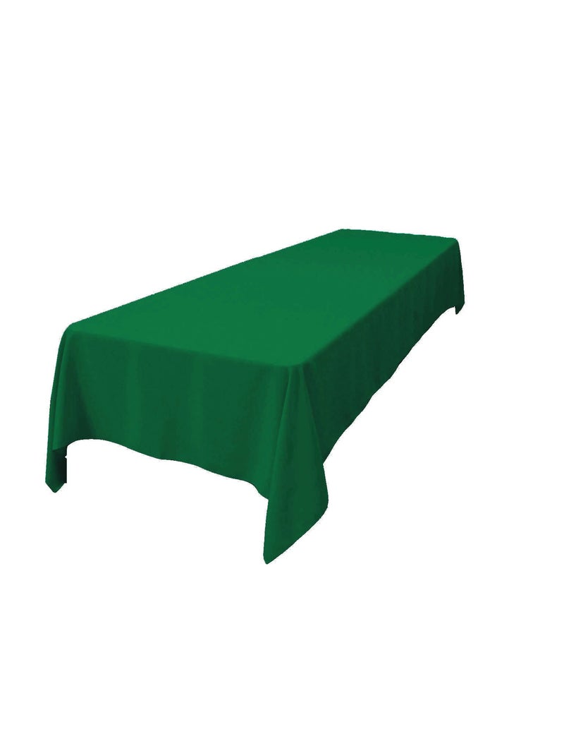 LA Linen Polyester Poplin Washable Rectangular Tablecloth Stain and Wrinkle Resistant Table Cover 60x108 Fabric Table Cloth for Dinning Kitchen Party Holiday 60 by 108Inch Emerald Green