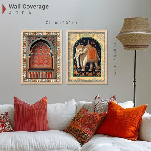 Kotart Traditional Indian Wall Art Paintings for Living Room | Paintings For Home Decoration| Framed Wall Painting for Home Room Bedroom Office Wall Décor| Painting For Home Decoration (Art 4, (10x13 inch), Framed) - Image 3