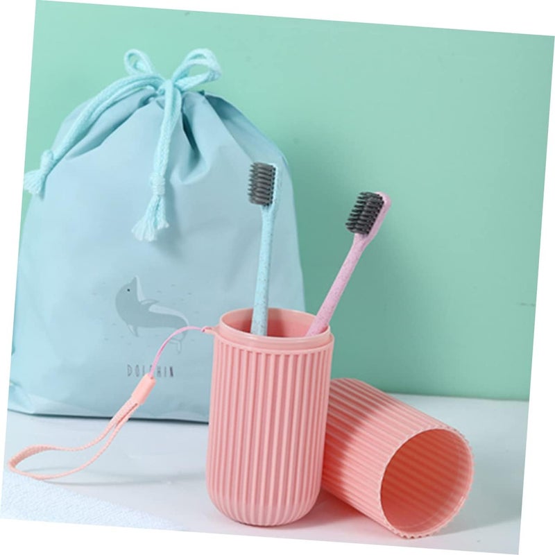 Garneck Portable Toothbrush Storage Box Travel Toothpaste Organizer Small Durable Plastic Toothbrush Cup for Home and Trip Use Stylish Tooth Brushing Container - Image 5