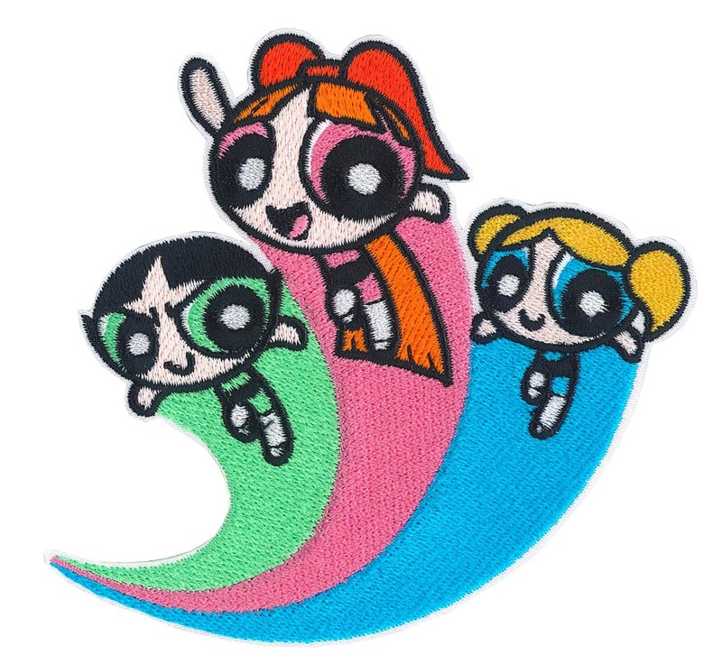 CD Visionary Powerpuff Girls Flying Patch Pink Green