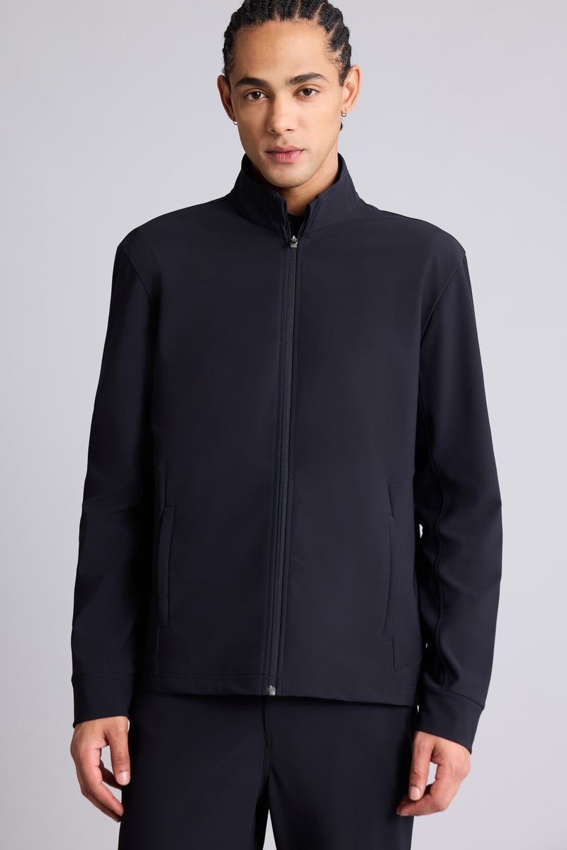 DeFacto Black Man Standard Fit High Neck Zip-Up Sweatshirt Casual - Image 5