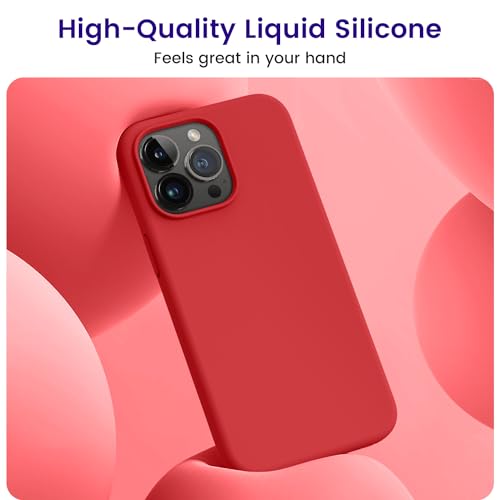 OTOFLY Designed for iPhone 15 Pro Case Silicone Shockproof Slim Thin Phone Case for iPhone 15 Pro61 inch Red - Image 3