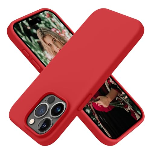 OTOFLY Designed for iPhone 15 Pro Case Silicone Shockproof Slim Thin Phone Case for iPhone 15 Pro61 inch Red - Image 1