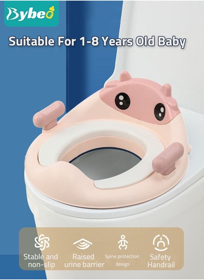 Bybeo Potty Training Seat for Boys Girls Kids Toddlers Baby Toilet Train Seats with Detachable Soft Cushion Sturdy Handle and Backrest  - Image 2