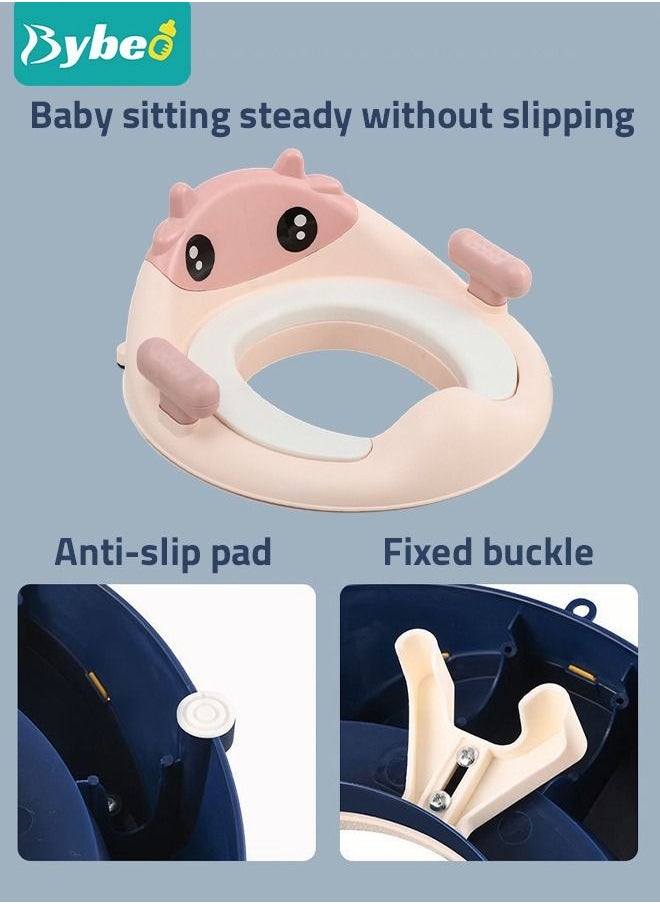 Bybeo Potty Training Seat for Boys Girls Kids Toddlers Baby Toilet Train Seats with Detachable Soft Cushion Sturdy Handle and Backrest  - Image 3