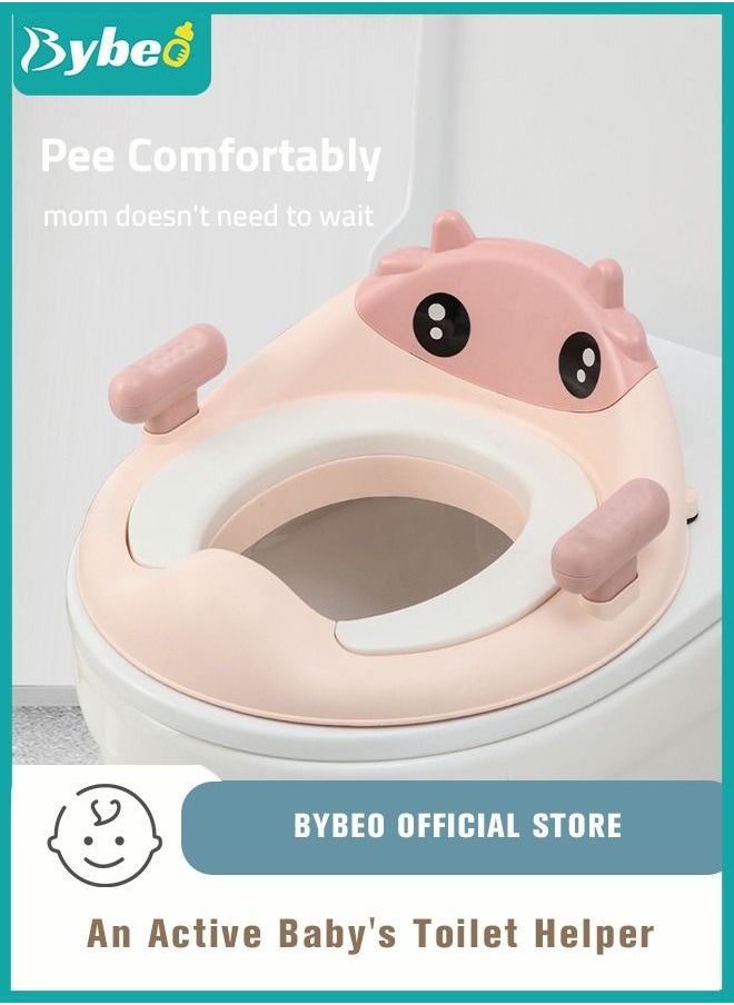 Bybeo Potty Training Seat for Boys Girls Kids Toddlers Baby Toilet Train Seats with Detachable Soft Cushion Sturdy Handle and Backrest  - Image 1