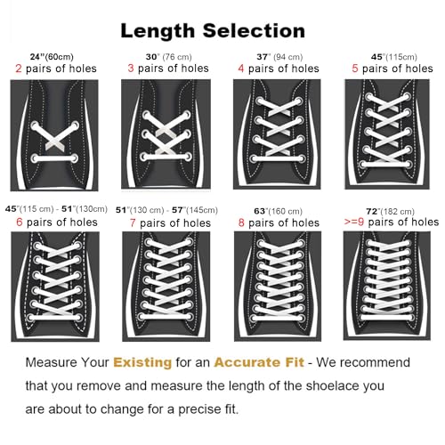 Handshop Half Round Shoelaces 1/4" - Oval Shoe Laces Replacements For Sneakers and Athletic Shoes Sports Neon Green 24 inch (60cm) - Image 4