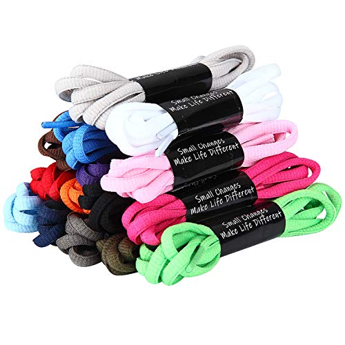 Handshop Half Round Shoelaces 1/4" - Oval Shoe Laces Replacements For Sneakers and Athletic Shoes Sports Neon Green 24 inch (60cm) - Image 3