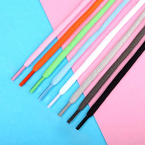 Handshop Half Round Shoelaces 1/4" - Oval Shoe Laces Replacements For Sneakers and Athletic Shoes Sports Neon Green 24 inch (60cm) - Image 5