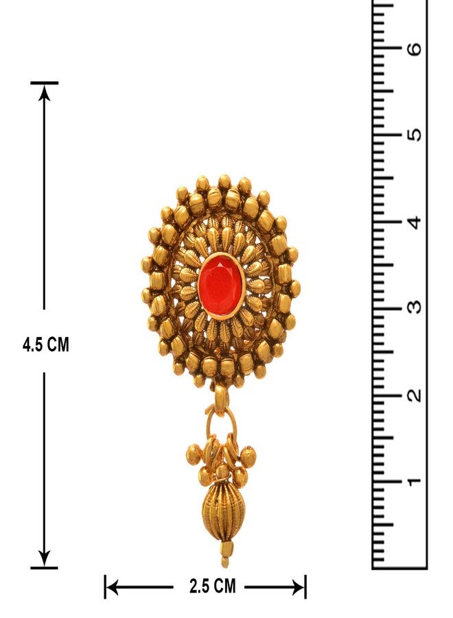 JFL - Traditional Ethnic One Gram Gold Plated Stone & Bead Designer Long Necklace Set with Stud Earring for Women and Girls,Valentine - Image 3