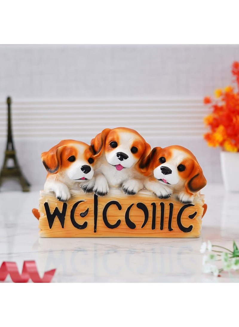 Webelkart Webelkart Designer Cute Three Friends Puppy Showpiece Figurine Gifts-7.50 Inches, Best Gift for Valentines, Gift for Dog Lovers  - Image 1