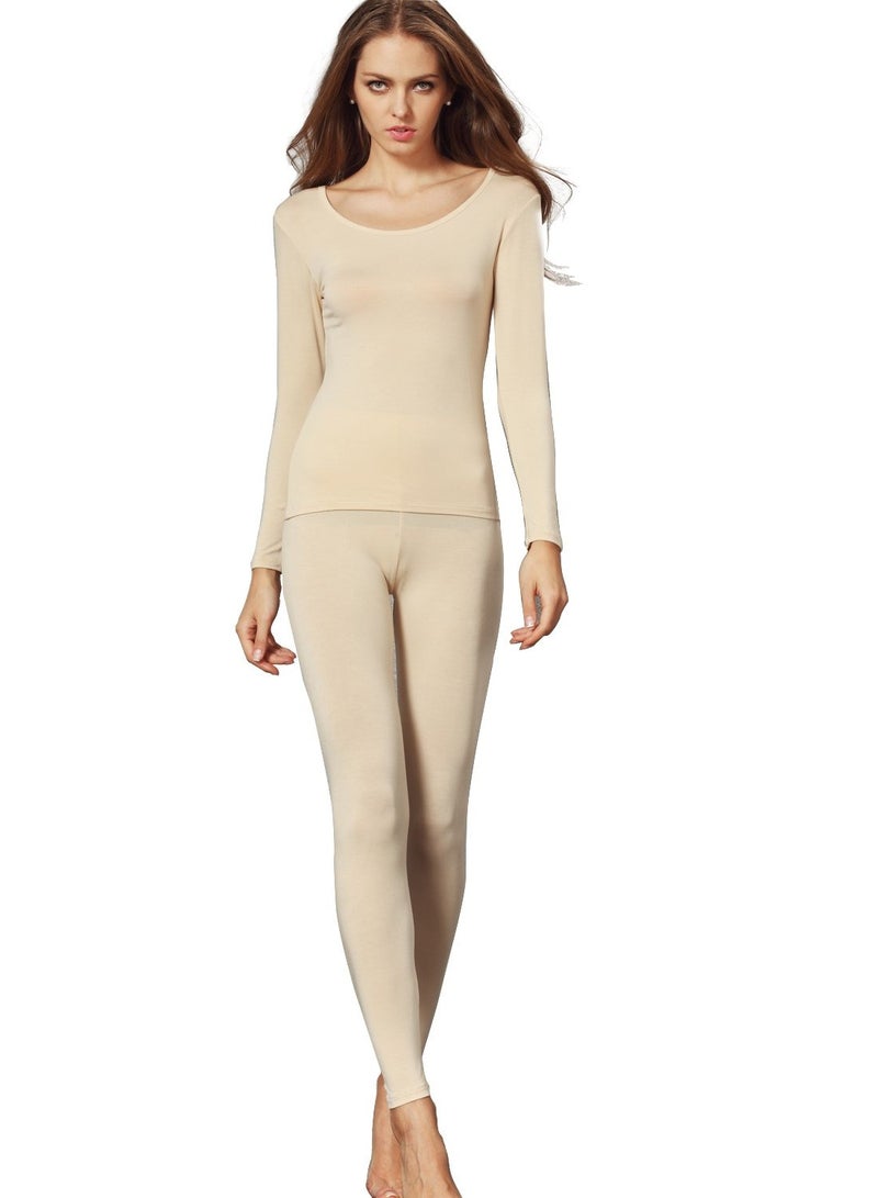 VUCATIN Men and Women Thick Thermal Underwear Set Ultra-Soft Long Johns Set Crew Neck Base Layer Stretch Long Johns Bottoms Leggings for Cold Weather Training Hiking Outdoor Sports - Image 1