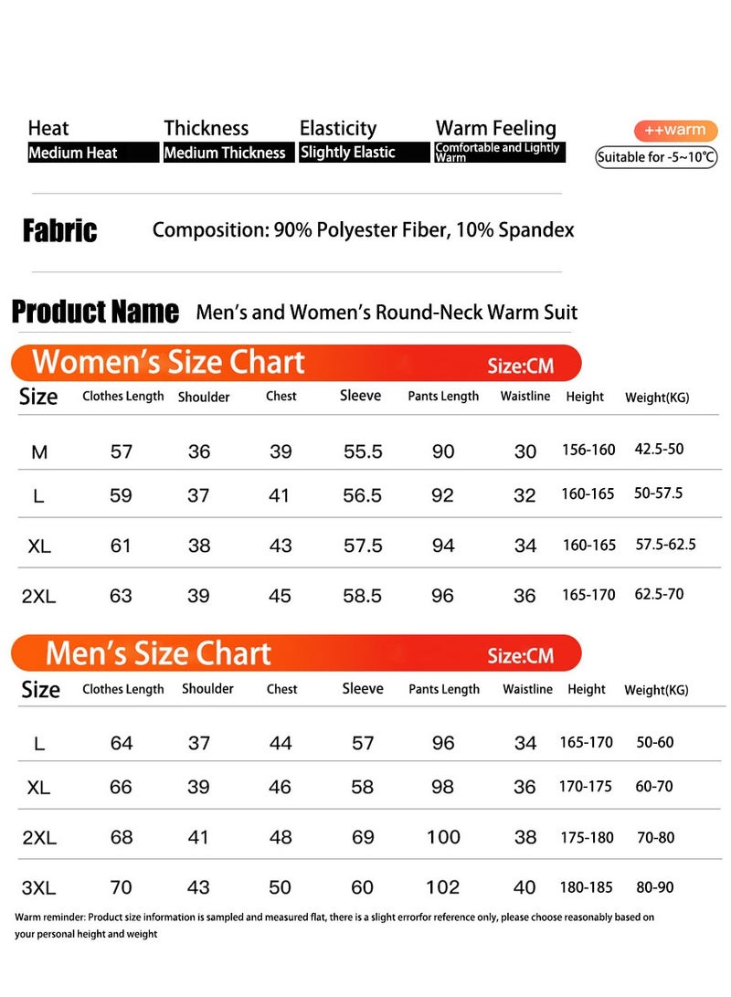 VUCATIN Men and Women Thick Thermal Underwear Set Ultra-Soft Long Johns Set Crew Neck Base Layer Stretch Long Johns Bottoms Leggings for Cold Weather Training Hiking Outdoor Sports - Image 5