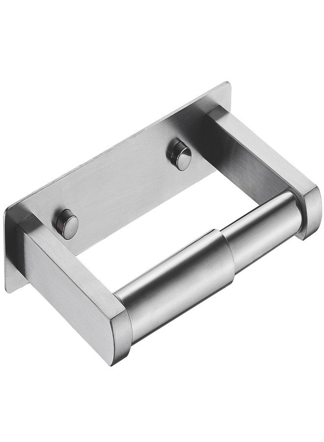 Pokim Brushed Nickel Toilet Paper Holder,Self Adhesive or Screw Wall Mount Toilet Roll Holder Stainless Steel Double Post Tissue Holder for Bathroom,Commercial Toilet Paper Dispenser - Image 1