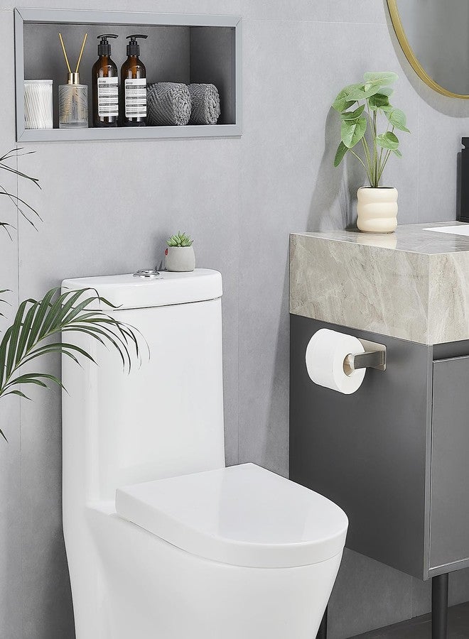 Pokim Brushed Nickel Toilet Paper Holder,Self Adhesive or Screw Wall Mount Toilet Roll Holder Stainless Steel Double Post Tissue Holder for Bathroom,Commercial Toilet Paper Dispenser - Image 2