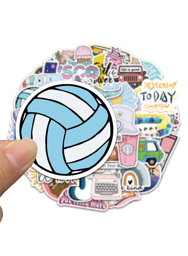 Peachjoy Stickers for Water Bottles,Cartoon Stickers - 50 Pcs Hydroflask Stickers Waterproof Cute Aesthetic Vinyl Sticker Laptop Luggage Skateboard Computer Stickers for Teens Girls Kids - Image 5