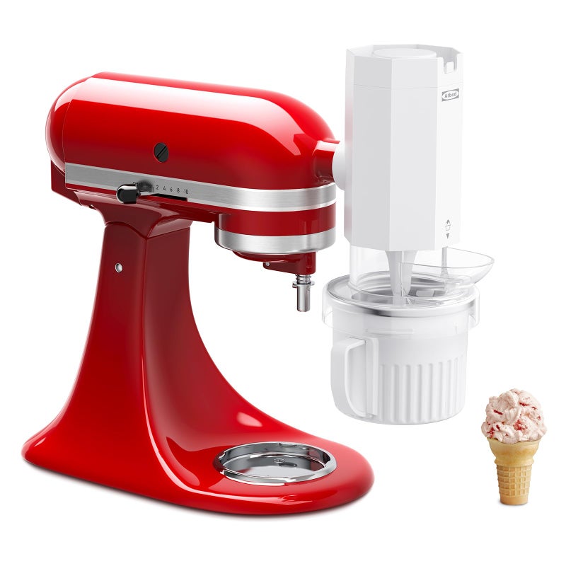 Atbod 2 in 1 Ice Cream Maker and Shaved Ice Attachment for KitchenAid Stand Mixers, 2 Small Ice Cream Bowls, Snow Cone Machine with Coarse and Fine Blades, 8 Ice Molds - Image 2
