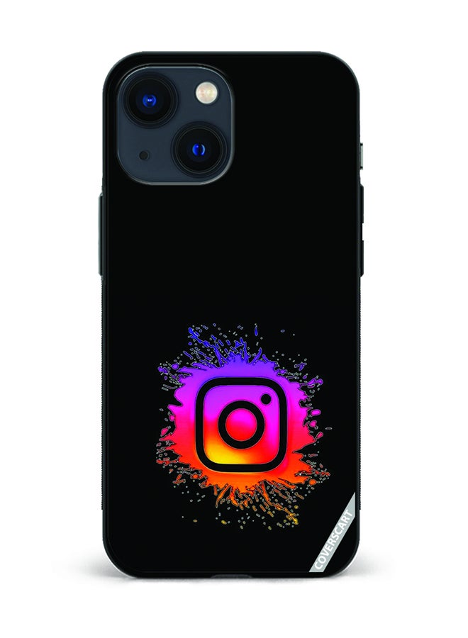 Protective Case Cover For Apple iPhone 13 Mini Insta Icon Design Black