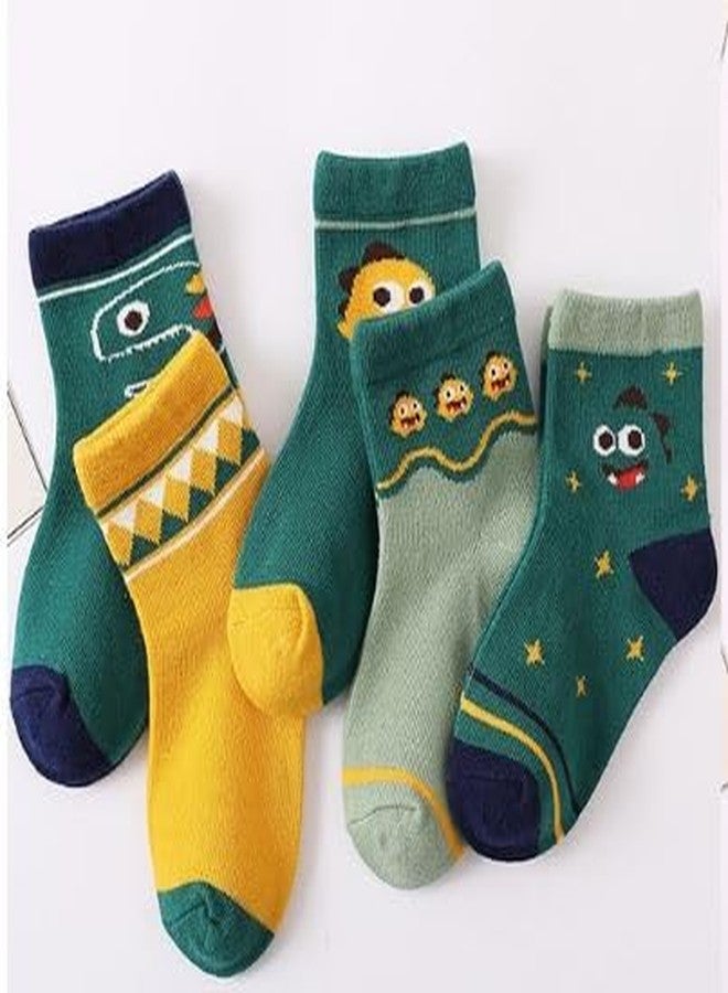 Cortica Baby Boys, Baby Girl’s and Kids Cotton Blend Towel Padded Socks PACK OF 5 Pairs Of Socks - Image 1