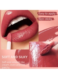 QiBest Lipstick and Lip Liner Set Matte Liquid Lipstick Moisturizing Lip Gloss Creamy Lip Liner Mauve Rose 01  - Image 4