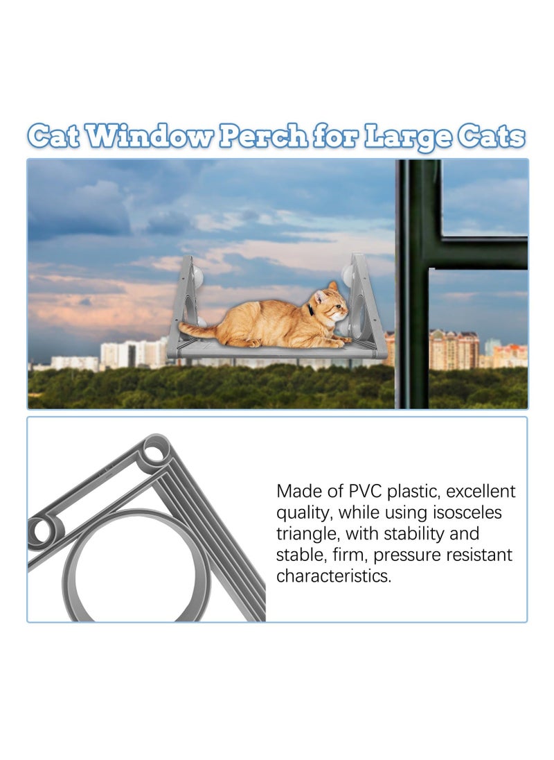 Cat Window Hammock, Cat Window Perch for Indoor Cats, Cat Bed Suction Cups Space Saving Pet Resting Seat Safety Cat Shelves, Providing All Around 360° Sunbath for Cats Weighted up to 40lbs