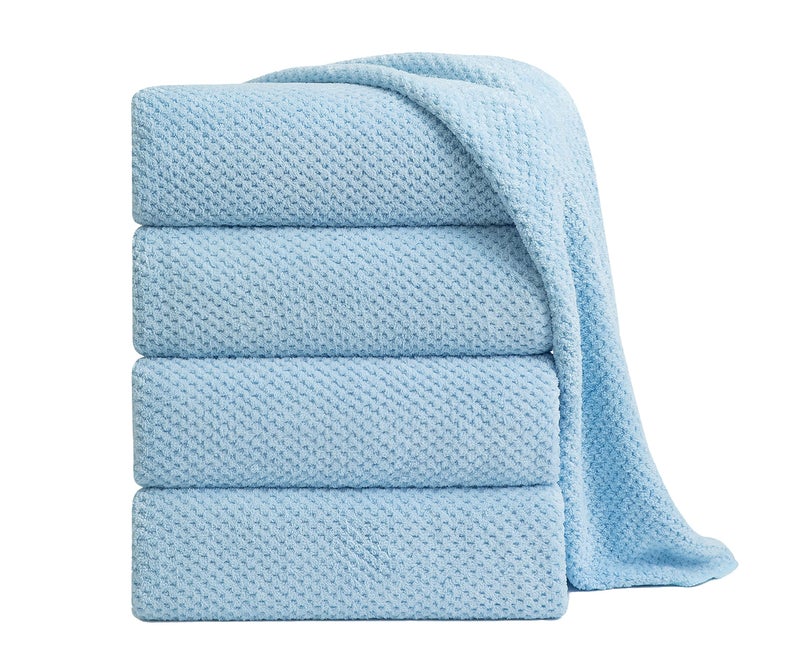 Smuge Extra Large Bath Towel Sheet Set 35x70 Inches  Oversized Bath Towels SetJumbo Large Microfiber  Quick Dry LightweightSuper SoftHighly Absorbent Towel Set for BathroomHotelSPAPack of 4 Blue