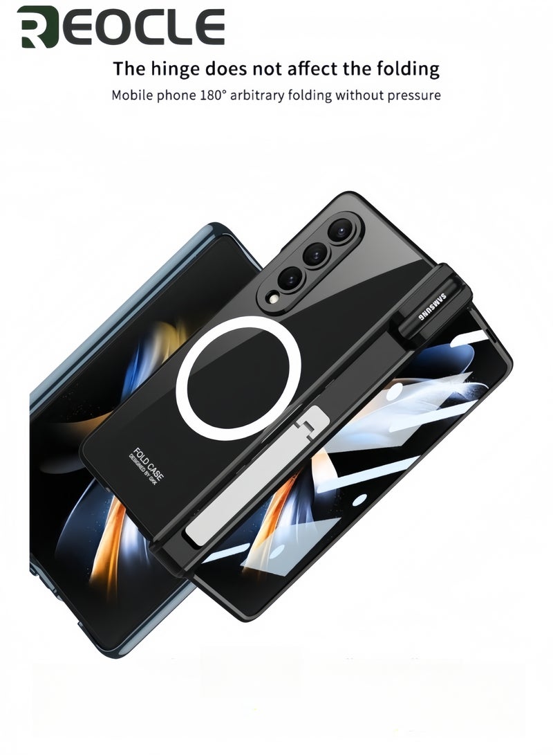 REOCLE Samsung Galaxy Z Fold 4 Case with S Pen Hinges Protect The Built-in Pen Holder with Screen Protector and Stand Drop Protection Case for Galaxy Z Fold 4 - Image 2