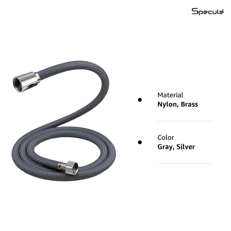Specule Specule 1 Meter High Pressure Flexible Tube Shower Hose PipeHand Shower PipeHealth Faucet Tube Jet Spray Pipe Chrome  - Image 5