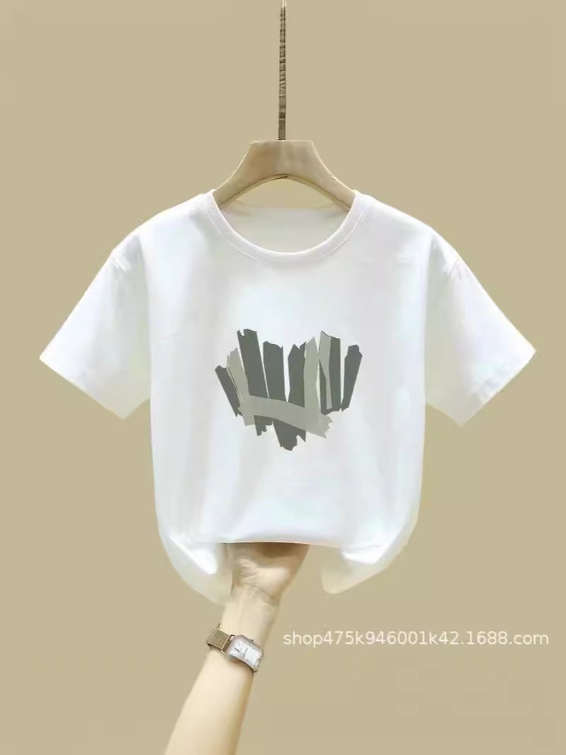 Girls' Short-Sleeved T-Shirt Pure Cotton Summer Pink Children'S Clothing Western Style Clothes Middle And Big Children'S Children'S Half-Sleeved - Image 4