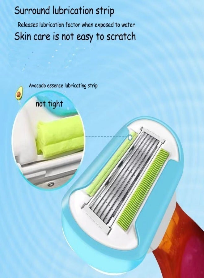 Venus Women’s Razor – 5 Blades with Avocado Lubrication, Bikini & Travel-Friendly Design, Includes 1 Handle + 1 Blade Refill - Image 4